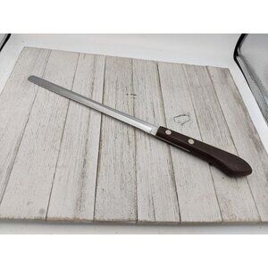 Oneida Deluxe #2 135 Stainless Steel 9” Blade Bread Knife Wood Handle 14"